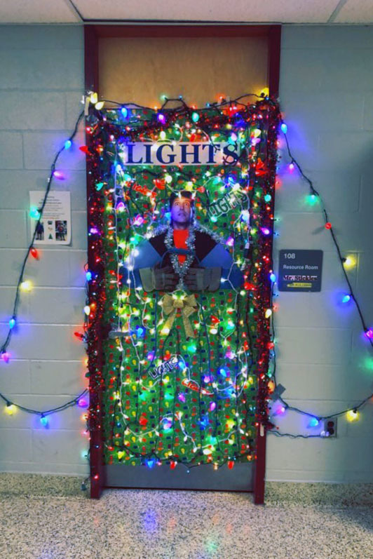 decorated door
