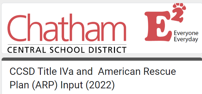 CCSD Title IVa and  American Rescue Plan (ARP) Input (2022)