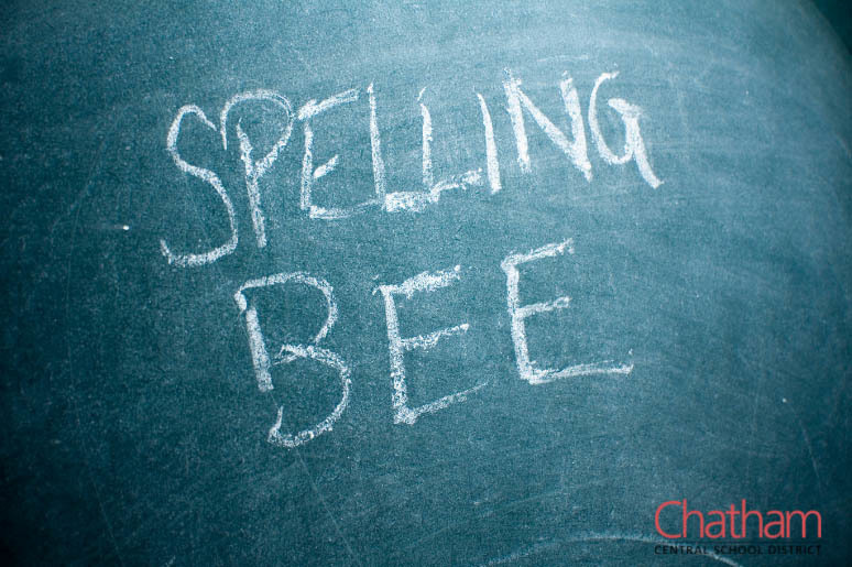 spelling bee written on chalkboard 