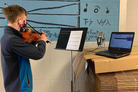 boy playing violin