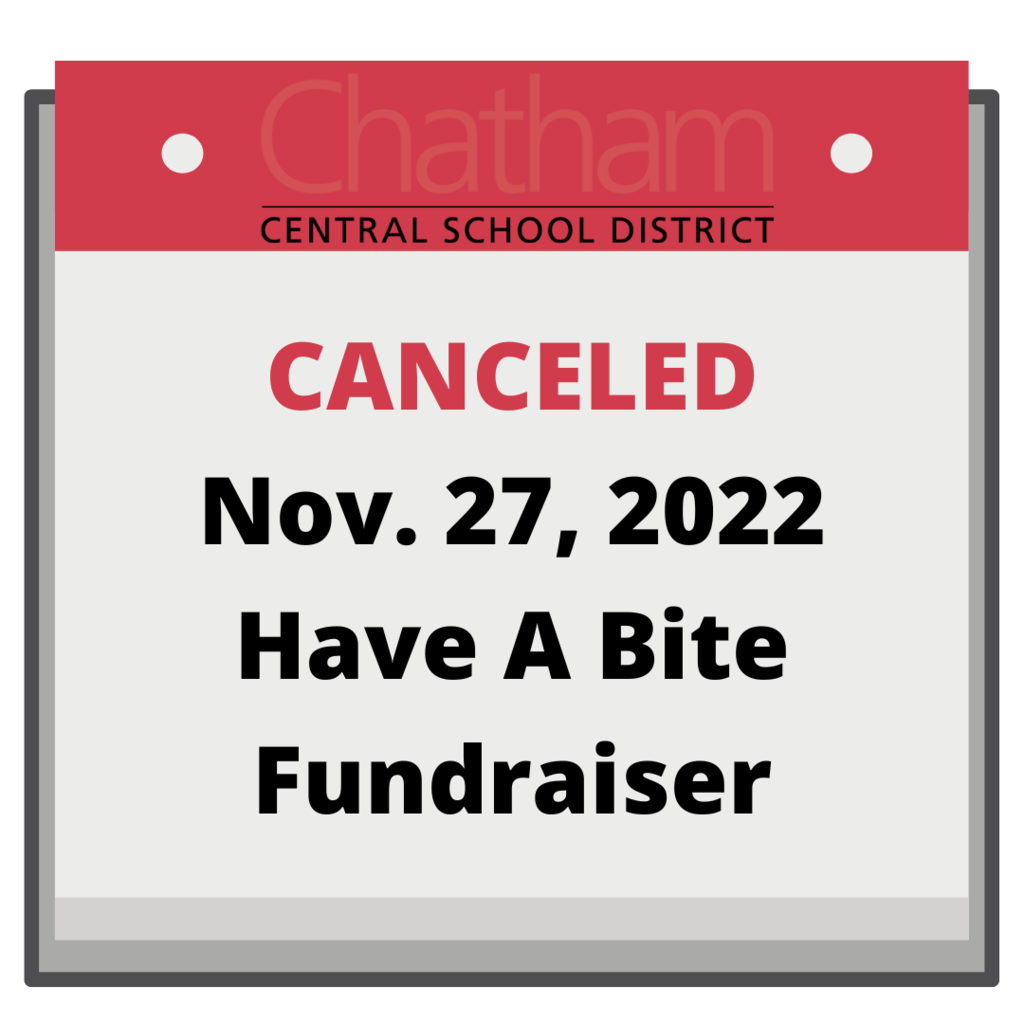 Calendar Page Saying Canceled Nove. 27, 2022 Have A Bite Fundraiser