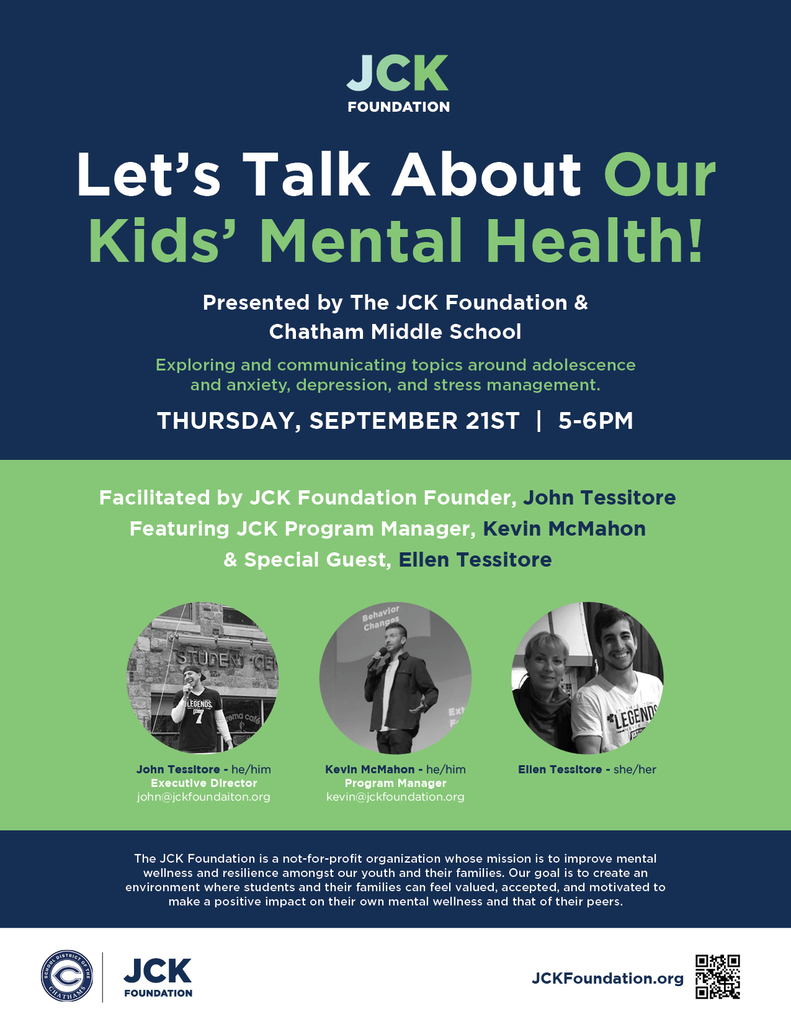 Let's Talk About Our Kids' Mental Health! flyer