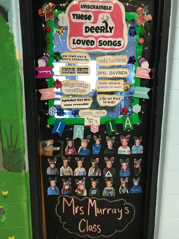 Door decorated as jukebox