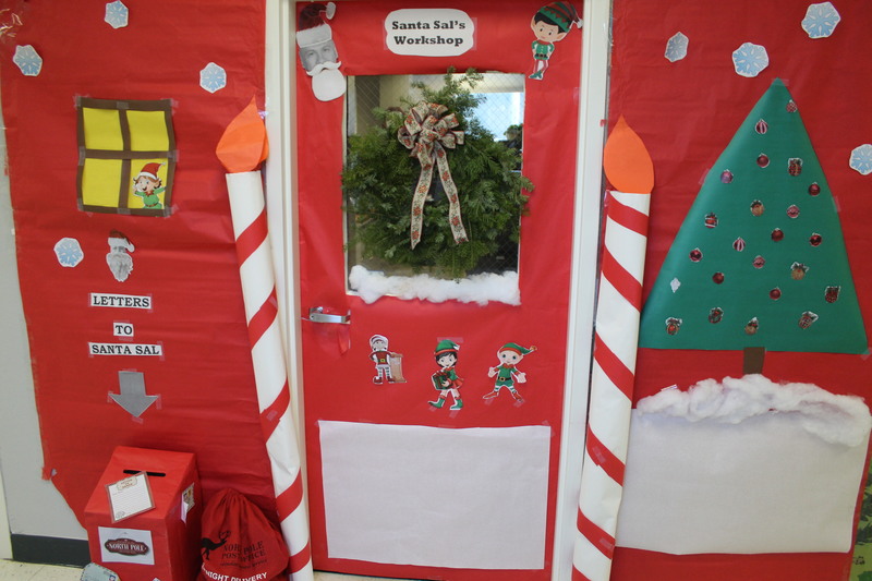 christmas tree classroom door decorations