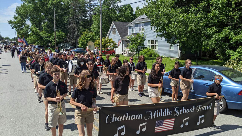 CMS Marching band on street