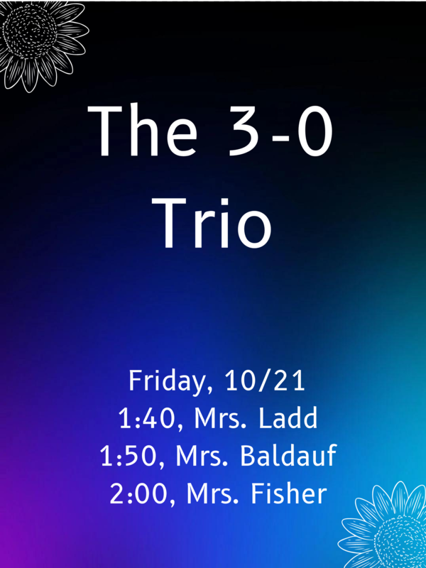 The 3-0 Trio tour poster