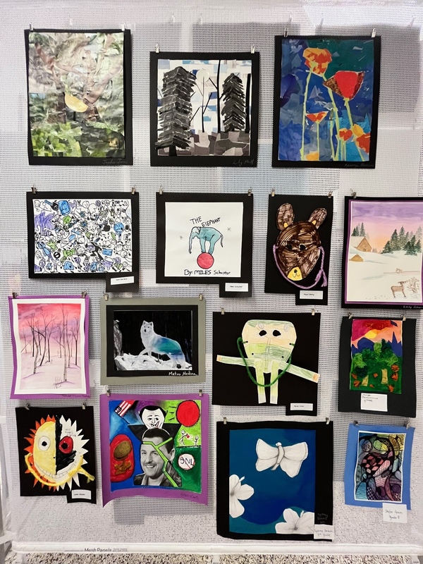 display stand of student art