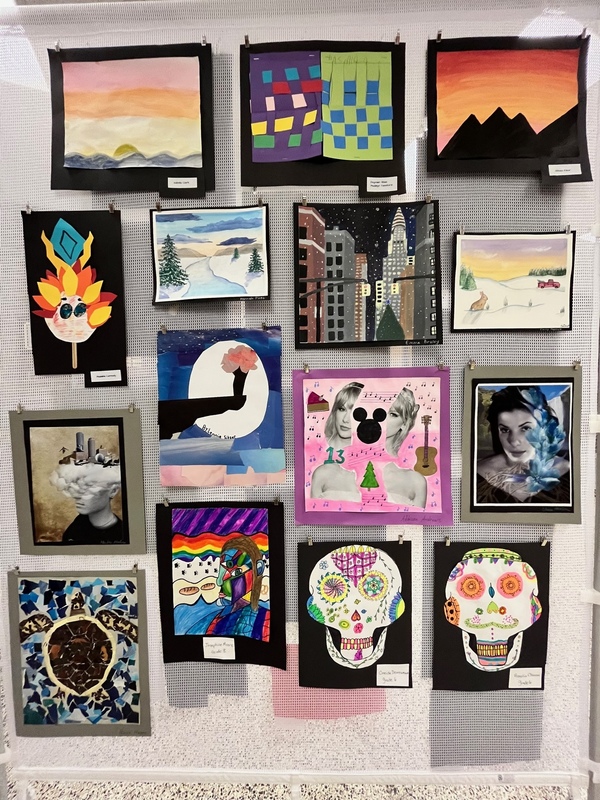 display stand of student art