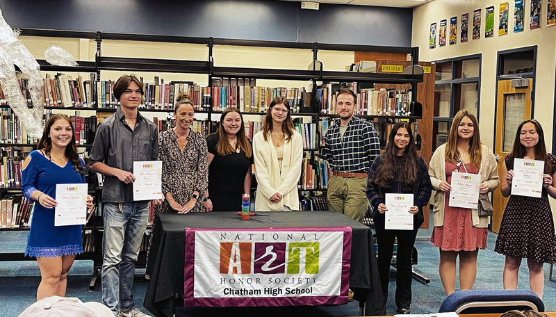 inductees and ceremony officials at NAHS induction 