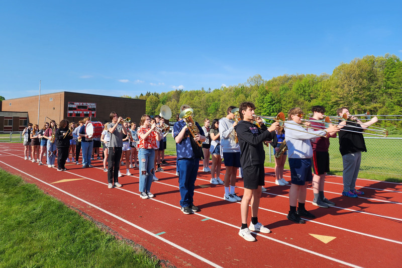 CHS marching band on track