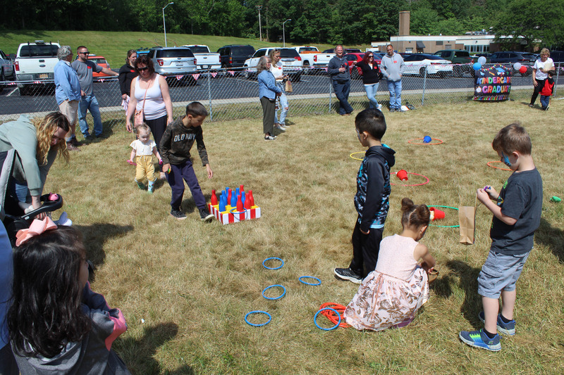 students playing ring toss