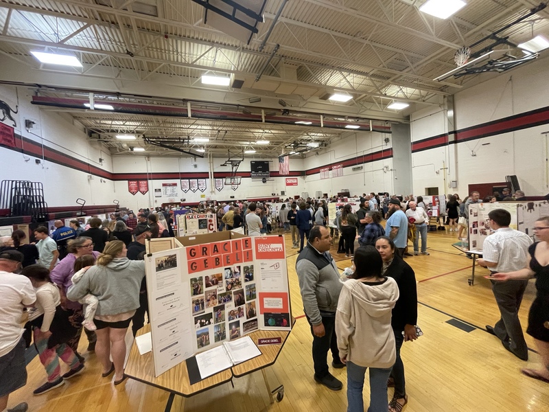 gym full of displays and onlookers