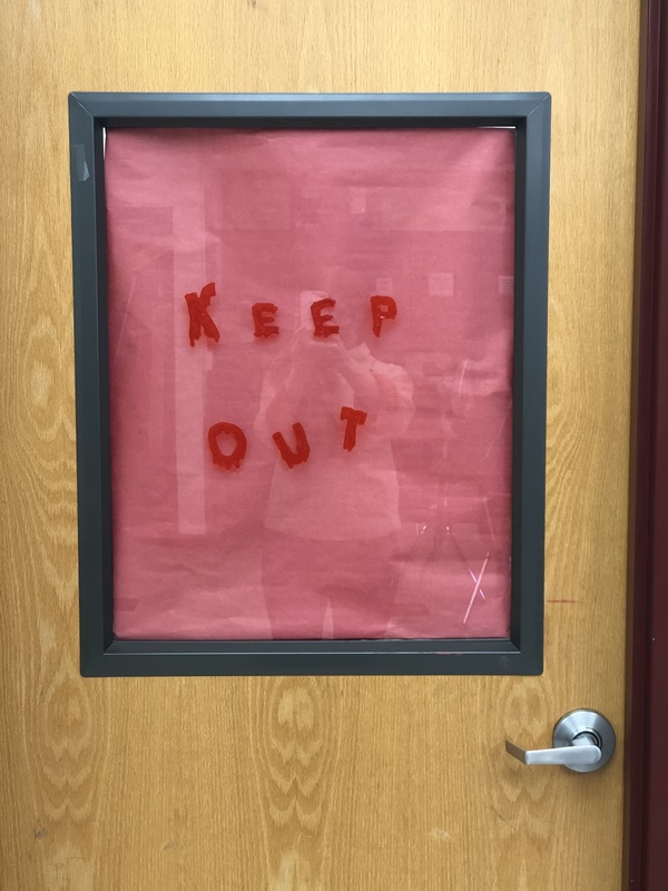 door that says keep out